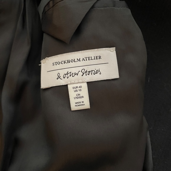 AND OTHER STORIES wool coat, black - Picture 6 of 6